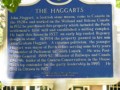 Interpretive sign located at the site of the former Haggart mill, in front of Haggart house and dam. 2005