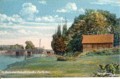 Tay Basin, looking toward Drummond  Street Bridge and garden tended by Bridgemaster Russel.